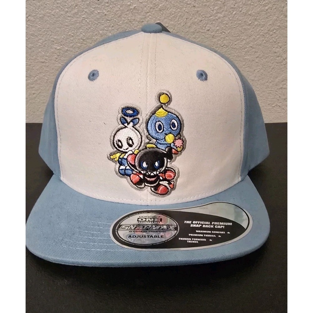 CONCEPT ONE Sonic The Hedgehog Chao Trio Embroidered Snapback Hat Cap Sega NWT